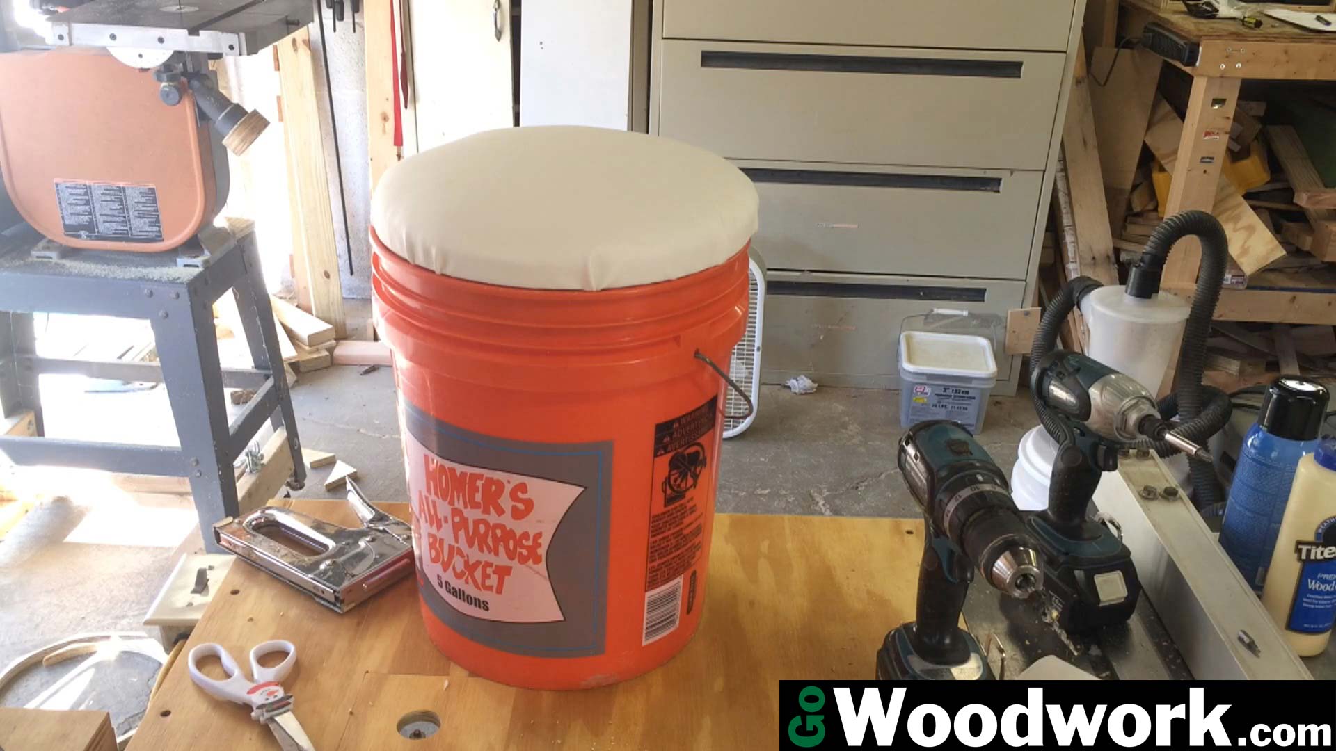 Homemade 5 Gallon Bucket Seat – Go Woodwork